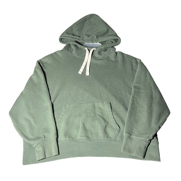 Gap Hoodie High Collard Green Hooded Sweater Front Pockets Women’s Size Large - Picture 3 of 5